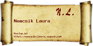 Nemcsik Laura névjegykártya